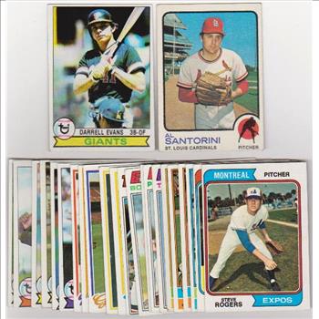 25 Different 1970's Topps Baseball Cards (1973-1979) w/ Darrell Evans + More