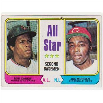 1974 Topps Rod Carew + Joe Morgan #333 Card - HOF'ers