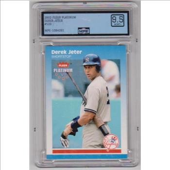 Graded MPE Mint+ 9.5 - Derek Jeter 2002 Fleer Platinum #122 Card