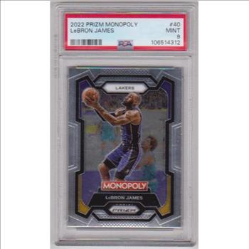 Graded PSA Mint 9 - Lebron James 2023-24 Panini Prizm Monopoly #40 Card