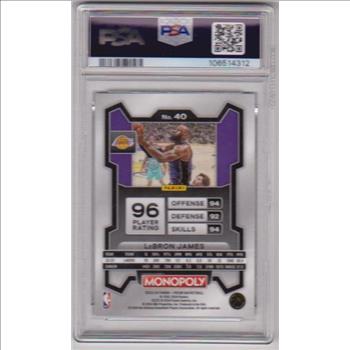 Graded PSA Mint 9 - Lebron James 2023-24 Panini Prizm Monopoly #40 Card