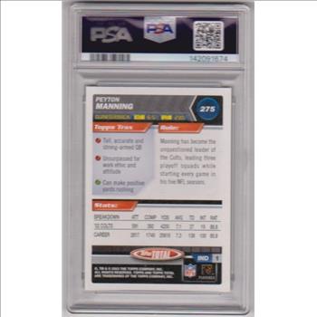 Graded PSA Mint 9 - Peyton Manning 2003 Topps Total #275 Card