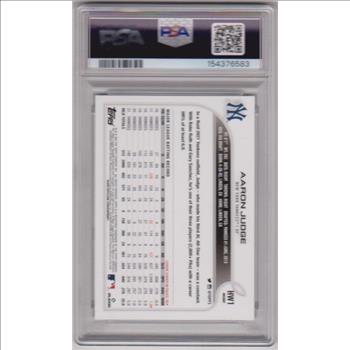 Graded PSA Mint 9 - Aaron Judge 2022 Topps Holiday #HW1 Card