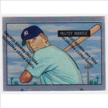 Mickey Mantle 1951 Bowman #253 Commemorative Card - 1996 Topps Finest #1 of 19 Insert Card