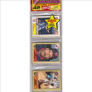 1987 Topps Baseball 49 Card Rack Pack w/ Mike Schmidt On Front