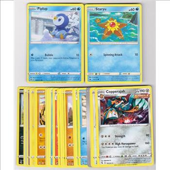 25 Different Pokemon Trading Cards w/ Piplup + More