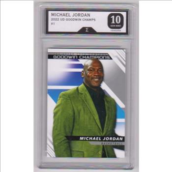 Graded Sigma Gem Mint 10 - Michael Jordan 2022 Upper Deck Goodwin Champions #1 Card
