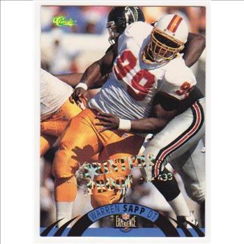 Only 499 Exist - Warren Sapp 1996 Classic NFL Experience Printers Proof #119 Insert Rookie Card
