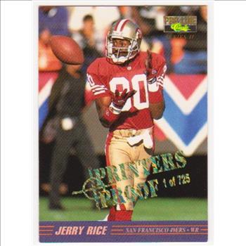 1 Of Only 725 Produced - Jerry Rice 1995 Pro Line Series II Printers Proof #II-22 Insert Card