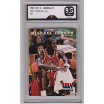 Graded Sigma Mint+ 9.5 - Michael Jordan 1992 Skybox USA #41 Card