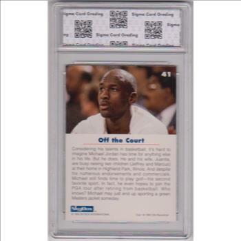 Graded Sigma Mint+ 9.5 - Michael Jordan 1992 Skybox USA #41 Card