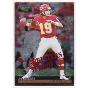 1 Of 175 Produced - Joe Montana 1995 Pro Line Silver Printers Proof #12 Insert Card