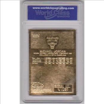 Graded Gem Mint 10 - Michael Jordan 1998 Fleer '86 Rookie Prism Holo Refractor 23 Kt Gold Card