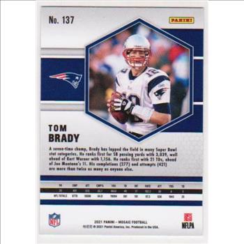 Tom Brady 2021 Panini Mosaic #137 Card