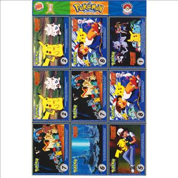  1999 Pokemon Master Trainer Collector Set Uncut 9 Card Uncut #14 Sheet