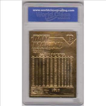 Graded Gem Mint 10 - Dan Marino 2000 23 Kt Gold Card