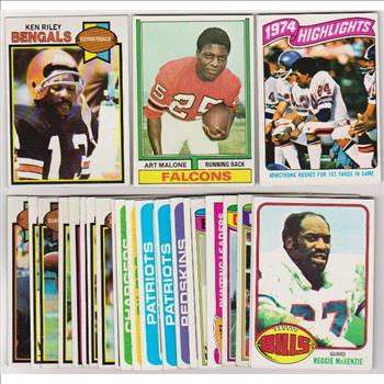 24 Different 1970's Topps Football Cards (1974-1979) w/ Ken Riley + More