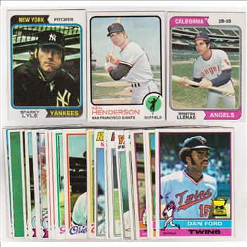 25 Different 1970's Topps Baseball Cards (1973-1979) w/ Sparky Lyle + More