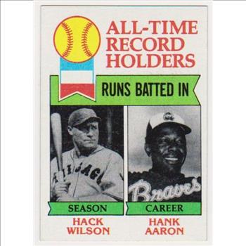 1979 Topps Hack Wilson/Hank Aaron #412 Card