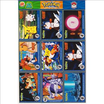 1999 Pokemon Master Trainer Collector Set 9 Card Uncut Sheet #6