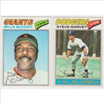 1977 Topps Willie McCovey #547 + Steve Garvey #400 Card Pair