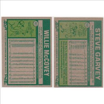 1977 Topps Willie McCovey #547 + Steve Garvey #400 Card Pair