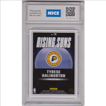 Graded Nice NM-MT+ 8.5 - Tyrese Haliburton 2024-25 Donruss Optic Rising Suns Holo #16 Card