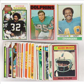 24 Different 1970's Topps Football Cards (1972-1979) w/ Jack Tatum + More