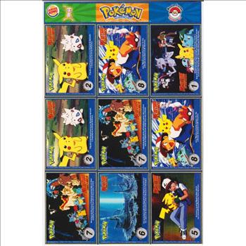  1999 Pokemon Master Trainer Collector Set Uncut 9 Card Uncut #14 Sheet