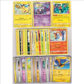 50 Different Pokemon Trading Cards w/ Pikachu + More