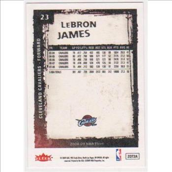 Lebron James 2008-09 Fleer #23 Card