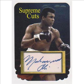 #14/75 Produced - Muhammad Ali Facsimile Autograph Supreme Cuts Special Die Cut Card