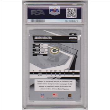 Graded PSA Mint 9 - Aaron Rodgers 2006 Donruss Elite #35 Card
