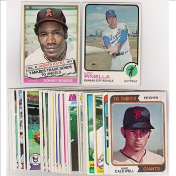 25 Different 1970's Topps Baseball Cards (1973-1979) w/ Bobby Bonds + More