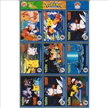 1999 Pokemon Master Trainer Collector Set Uncut 9 Card Uncut #17 Sheet