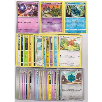 50 Different Pokemon Trading Cards w/ Mewtwo + More