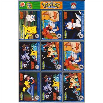 1999 Pokemon Master Trainer Collector Set Uncut 9 Card Sheet #8 w/ Charizard + More