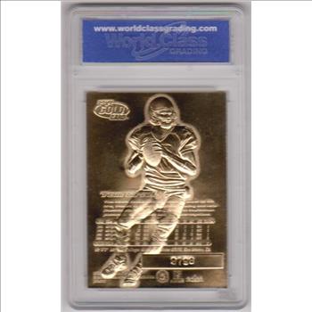 Rookie Graded Gem Mint 10 - Tom Brady 2000 Fleer Ultra Blue Metallic Signature Series 23 Kt Gold Card