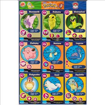 1999 Pokemon Master Trainer Collector Set Uncut 9 Card Uncut #15 Sheet