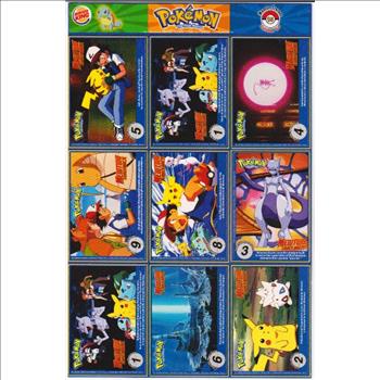 1999 Pokemon Master Trainer Collector Set Uncut 9 Card Uncut #15 Sheet