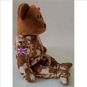 2003 Ty Beanie Baby HERO THE BEAR UK VERSION - New With Tags