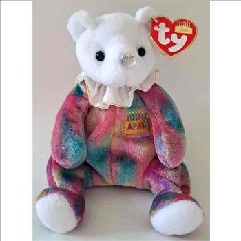 2001 Ty Beanie Baby April The Birthday Bear - New With Tags
