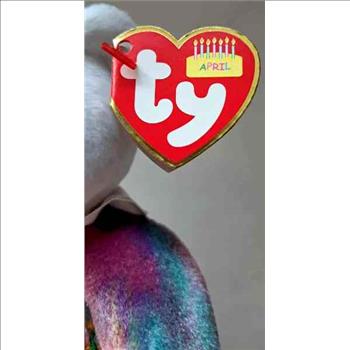 2001 Ty Beanie Baby April The Birthday Bear - New With Tags