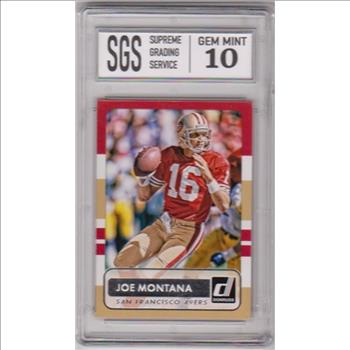 Graded Gem Mint 10 - Joe Montana 2015 Donruss #161 Card