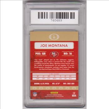 Graded Gem Mint 10 - Joe Montana 2015 Donruss #161 Card