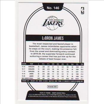 Lebron James 2020-21 Hoops #146 Card