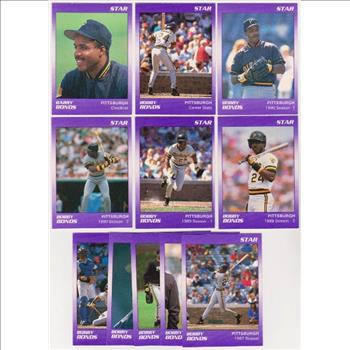 Wrong Name Error Set - BARRY BONDS 1990 Star Purple 11 card ERROR Set