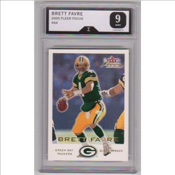 Graded Sigma Mint 9 - Brett Favre 2000 Fleer Focus #64 Card