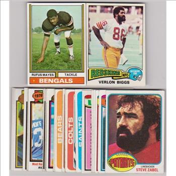 24 Different 1970's Topps Football Cards (1974-1979) w/ Rufus Mayes + More
