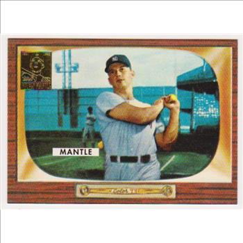 Mickey Mantle 1955 Bowman #202 Commemorative Card - 1996 Topps #5 of 19 Insert Card